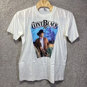 Vintage Clint Black Shirt Mens XL White Loving Blind Country Graphic Tee 80s
